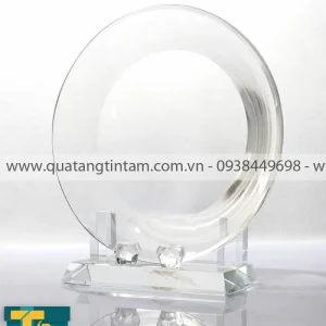 Biểu trưng pha lê hình đĩa (QTTT_PL009)
